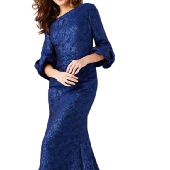 NWT Jovani 38791SC Mermaid Formal Gown Navy Size 12 - Picture 1 of 6